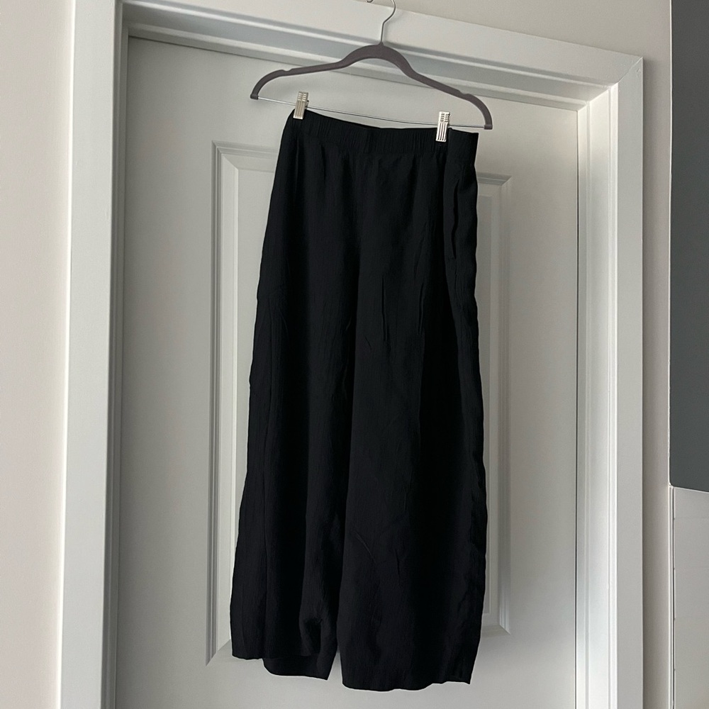 Abercrombie Black Wide-Leg Pants